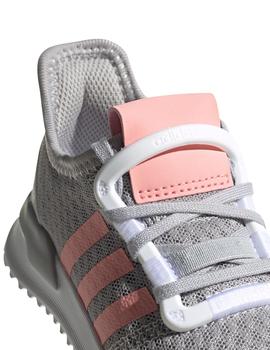 zapatilla adidas U path run el gris rosa de bebé