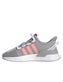 Zapatillas adidas U path run j gris rosa junior.