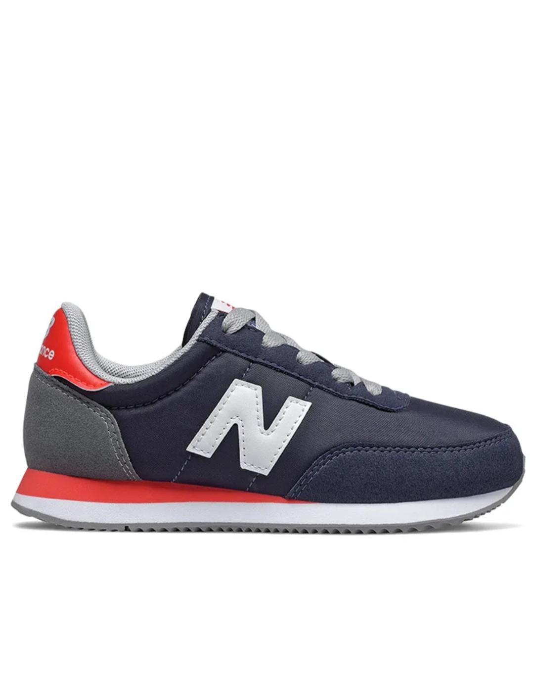 zapatillas new balance yc720ua azul rojo de niño