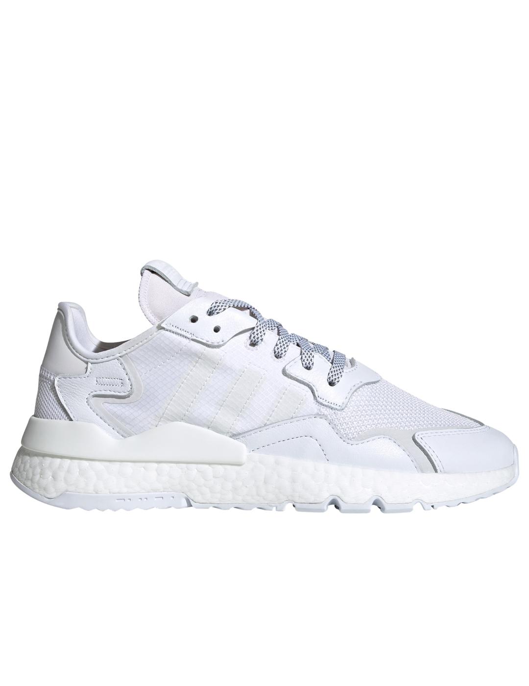 Fresco Triplicar amortiguar zapatillas adidas nite jogger blanco de hombre.