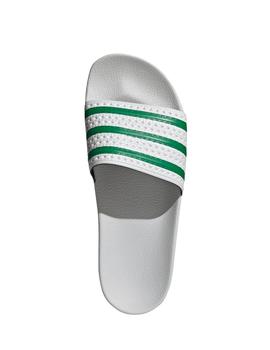 chanclas adidas adilette gris verde unisex