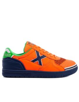 zaatillas munich g3 kid indoor 141 naranja de niño.