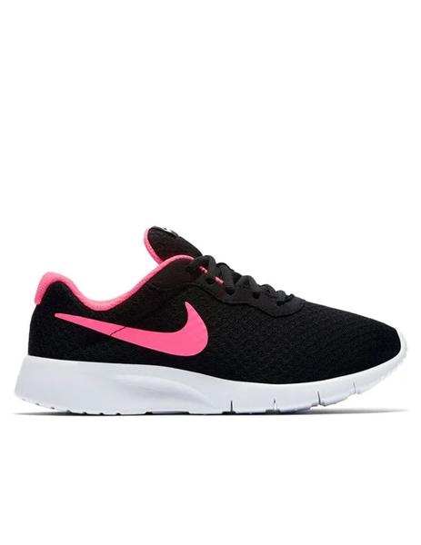 Zapatillas Nike tanjun negro rosa de niña.
