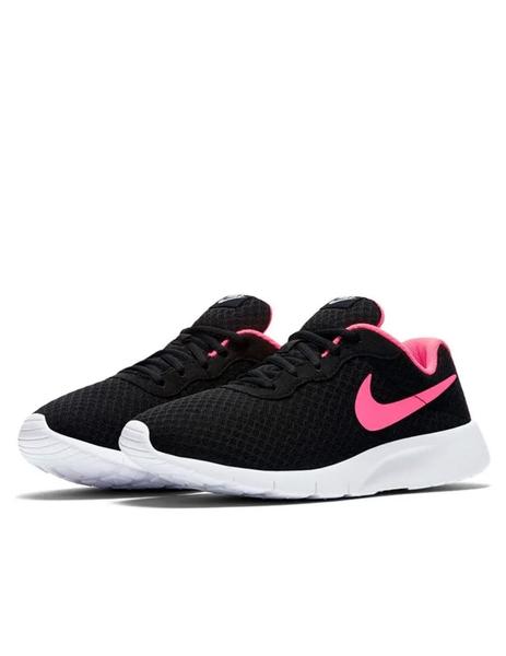 Nike tanjun negro rosa de niña.