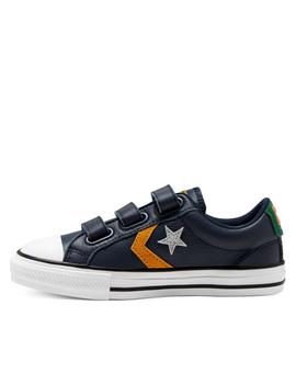 zapatilla converse star player 3v ox piel marino amarillo.