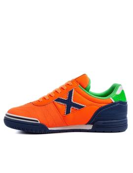 zaatillas munich g3 kid indoor 141 naranja de niño.