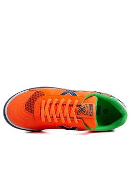 zaatillas munich g3 kid indoor 141 naranja de niño.