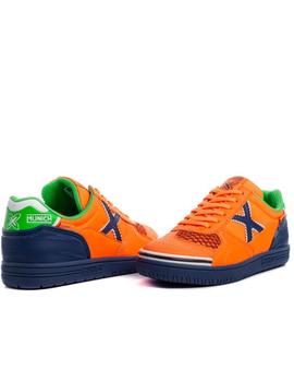 zaatillas munich g3 kid indoor 141 naranja de niño.