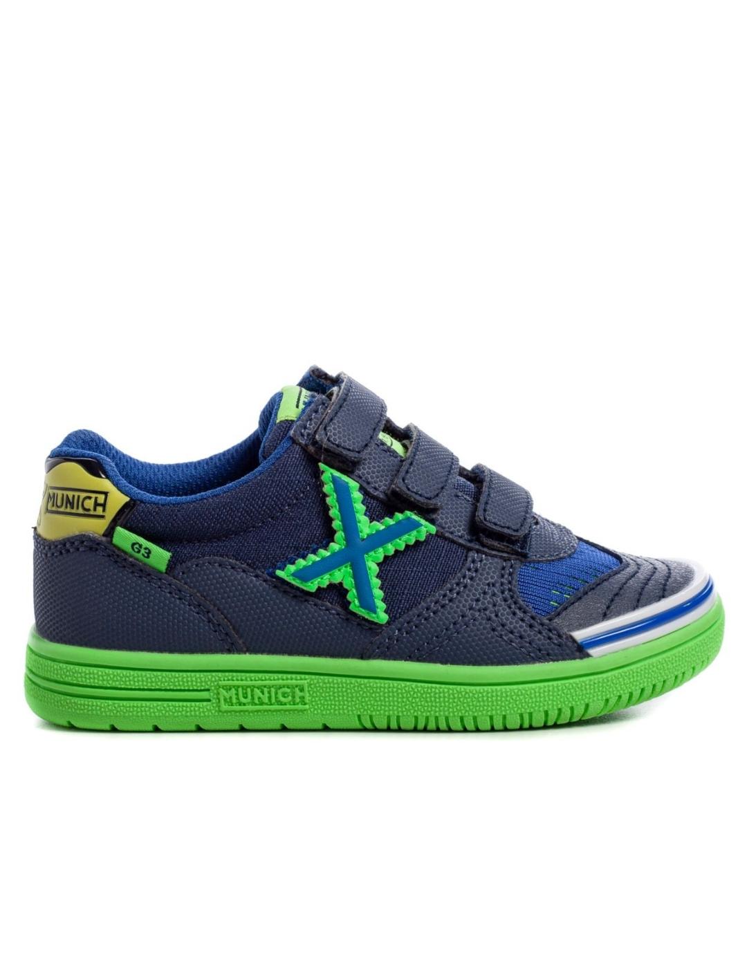 Zapatilla munich g3 kid switch azul de niño