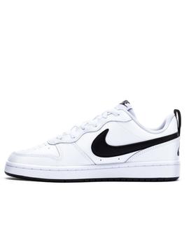 Zapatillas nike court borough low 2 gs blanco negro uisex