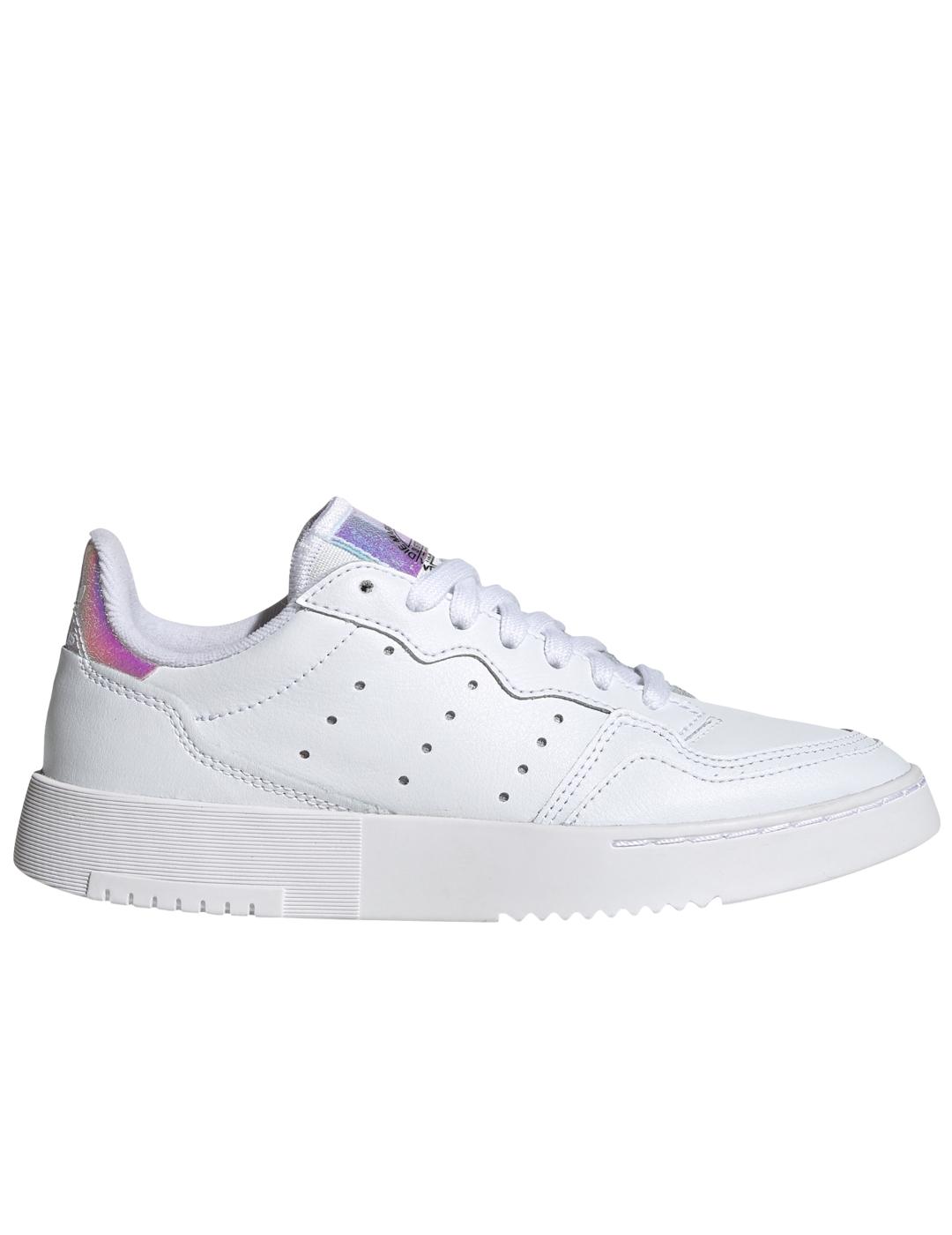 Zapatillas adidas supercourt j blanco brillo