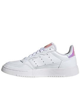 Zapatillas adidas supercourt j blanco brillo