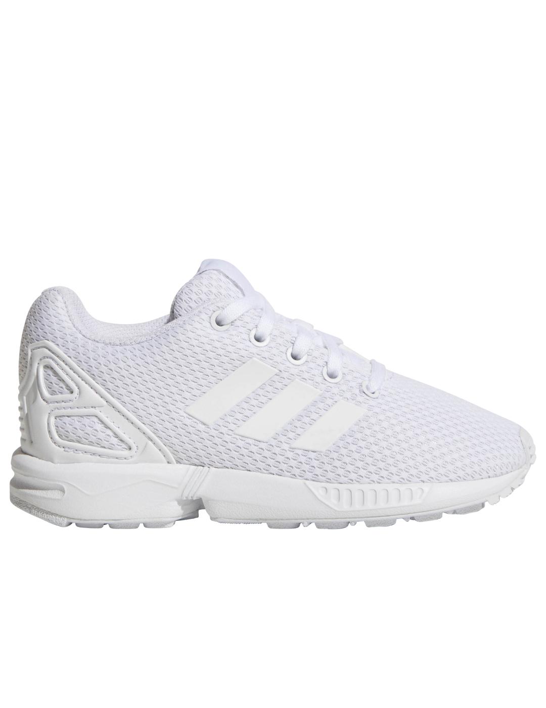 cajón cartucho cangrejo Zapatillas adidas zx flux c blanco de niño