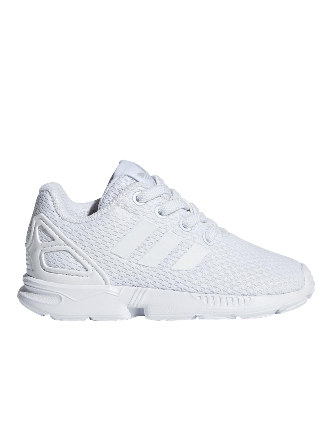 Zapatillas adidas zx flux blanco de bebé.