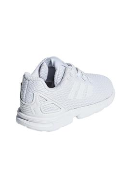 Zapatillas adidas zx flux blanco de bebé.