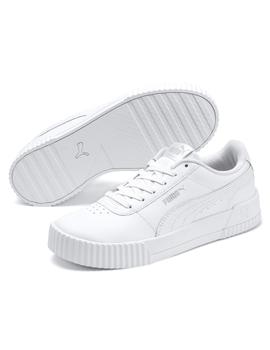 Zapatillas puma carina L blanco de mujer.