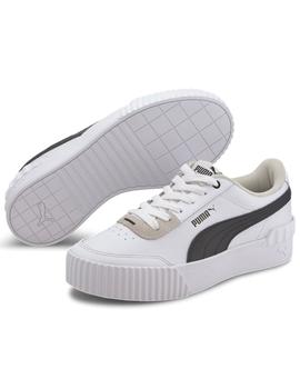 Zapatillas puma carina lift blanco negro de mujer.