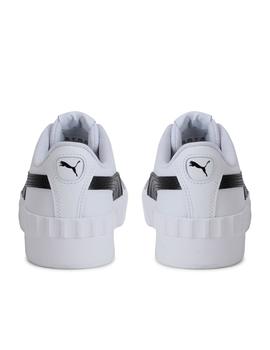 Zapatillas puma carina lift blanco negro de mujer.