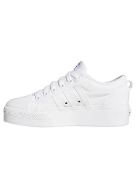 Zapatillas adidas nizza platform w blanco de mujer.