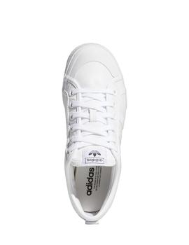 Zapatillas adidas nizza platform w piel blanco de mujer.