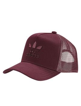 gorra trucker adidas trefoil granate unisex.