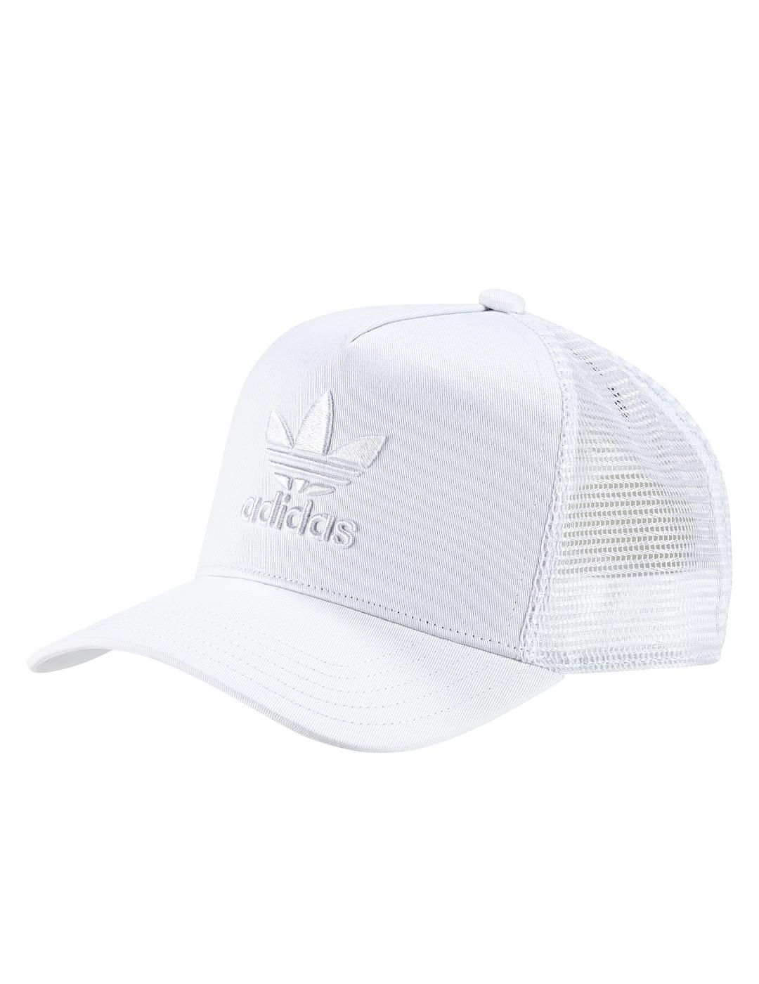 gorra adidas trefoil blanco unisex.