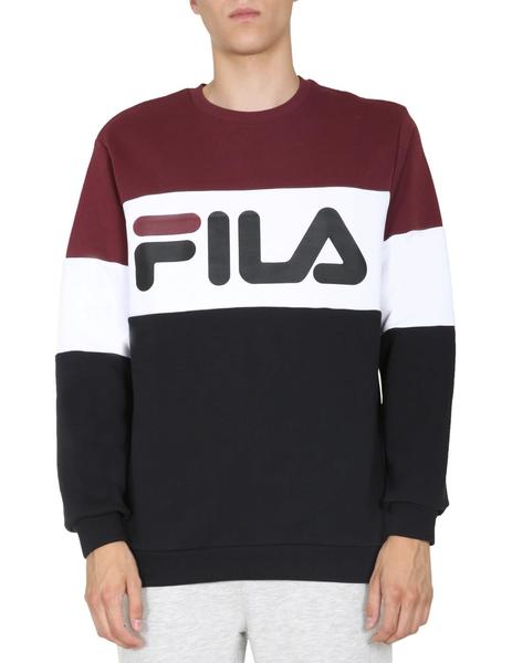 sudadera fila blocked crew tinto negro hombre.