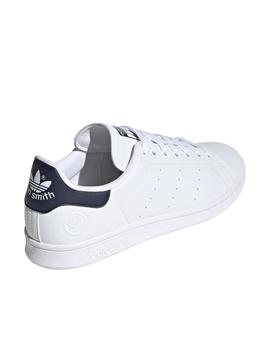 Zapatillas adidas stan smith vegan blanco azul de hombre.