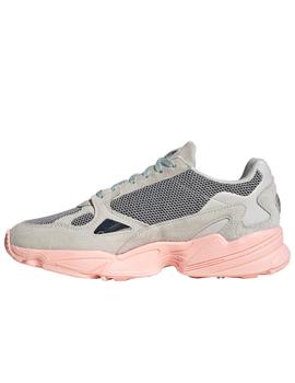 Zapatillas adidas falcon w gris rosa de mujer.