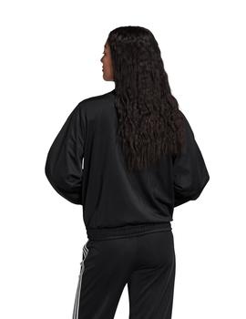 chaqueta adidas tracktop negro rosa de mujer.