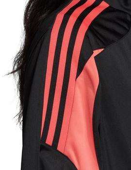 chaqueta adidas tracktop negro rosa de mujer.