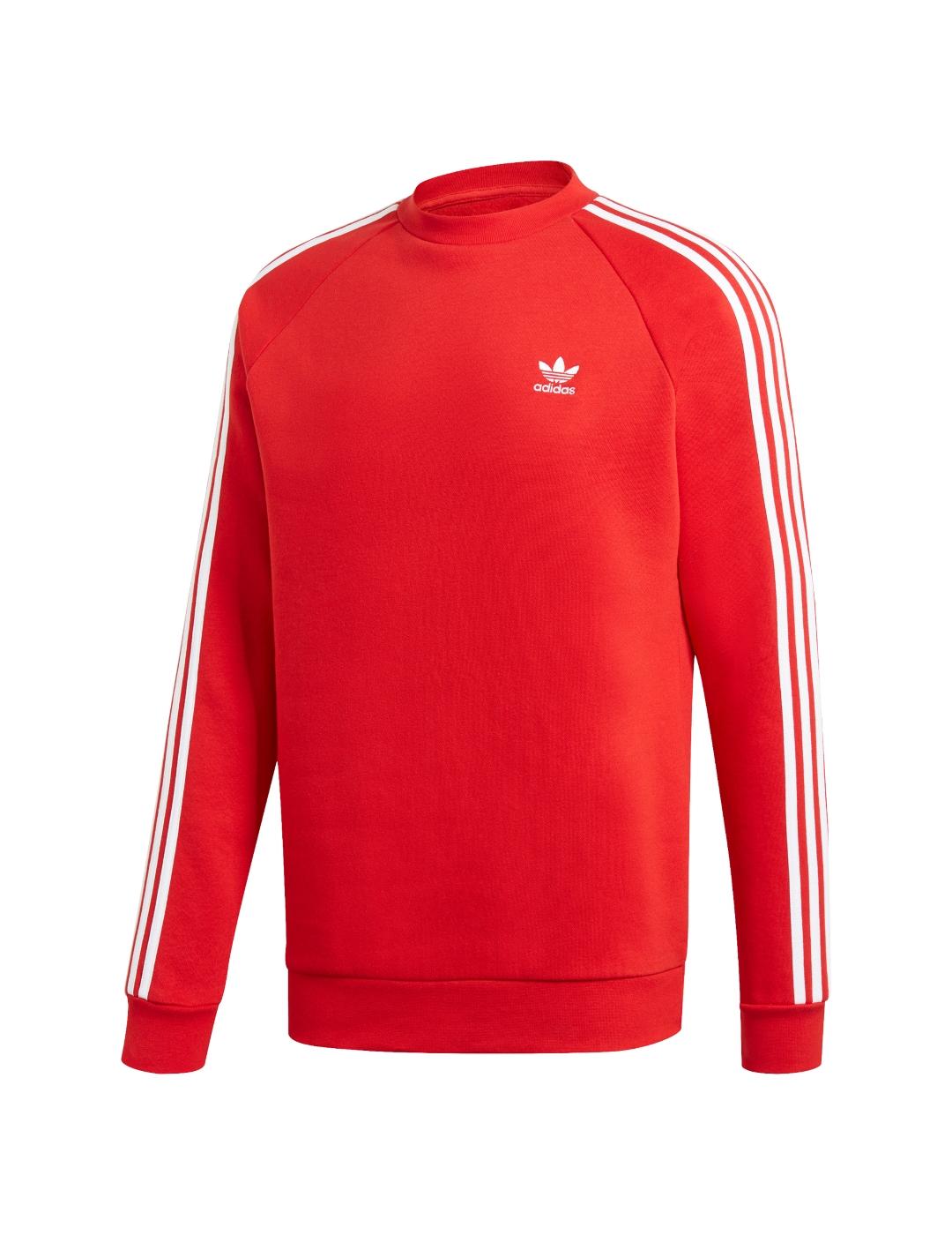 Intolerable El diseño Monumental sudadera adidas 3 stripes crew rojo de hombre.