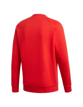 sudadera adidas 3 stripes crew rojo de hombre.