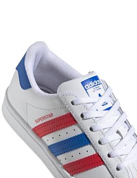 Zapatillas adidas superstar azul rojo de