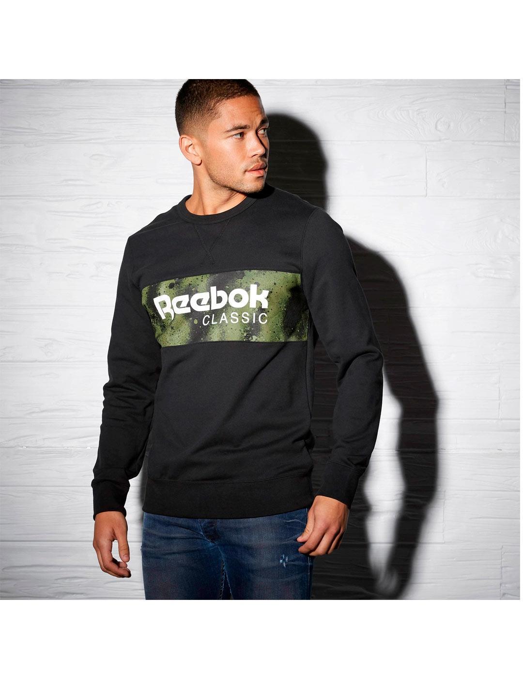 Sudadera hombre Reebok F Spray Camo Archive Crew