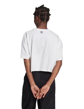 camiseta adidas  lrg logo tee blanco de mujer.