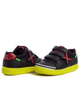 Zapatillas munich g3 kid switch negro de niño.