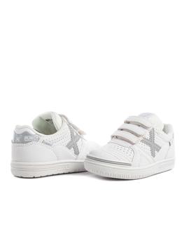 Zapatillas munih g3 kid vco profit 120 blanco gris de niño.