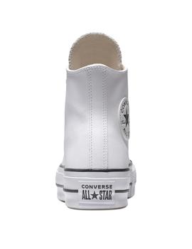 converse plataforma piel blanco de muje