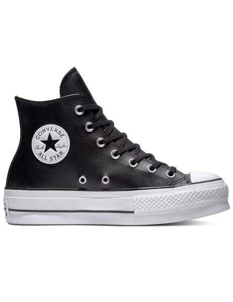 Bonito fuente Describir Zapatillas converse altas plataforma piel negro de mujer