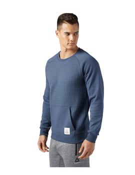 Sudadera de hombre Reebok EL QUILTED CREW NECK MAR