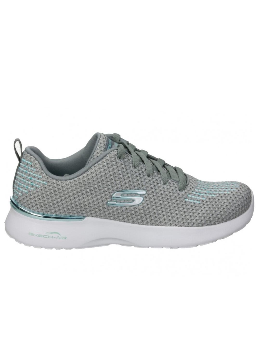 Zapatillas skechers skech-air dynamight gris de mujer.