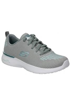 Zapatillas skechers skech-air dynamight gris de mujer.