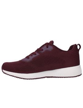 Zapatillas Skechers bobs squard granate de mujer.