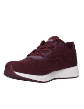 Zapatillas Skechers bobs squard granate de mujer.