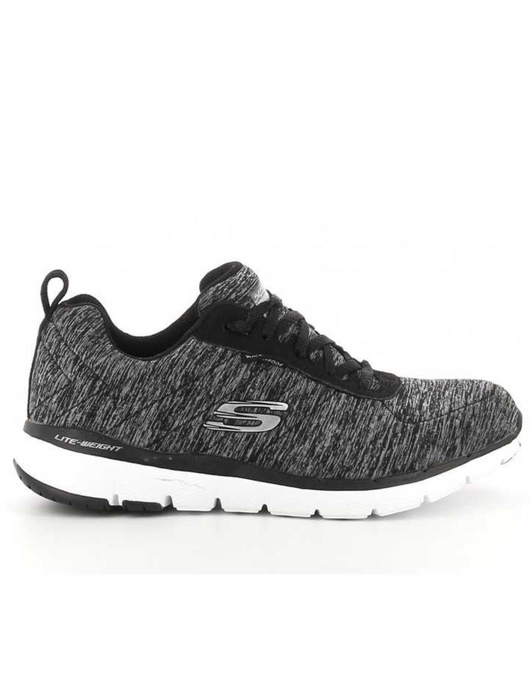 Zapatillas Skechers flex appeal 3.0 waterproof gris de mujer