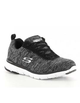 Zapatillas Skechers flex appeal 3.0 waterproof gris de mujer