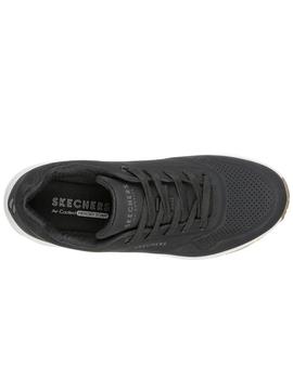 Zapatillas Skechers uno stand on air negro de mujer.