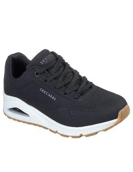 Zapatillas Skechers uno stand on air negro de mujer.