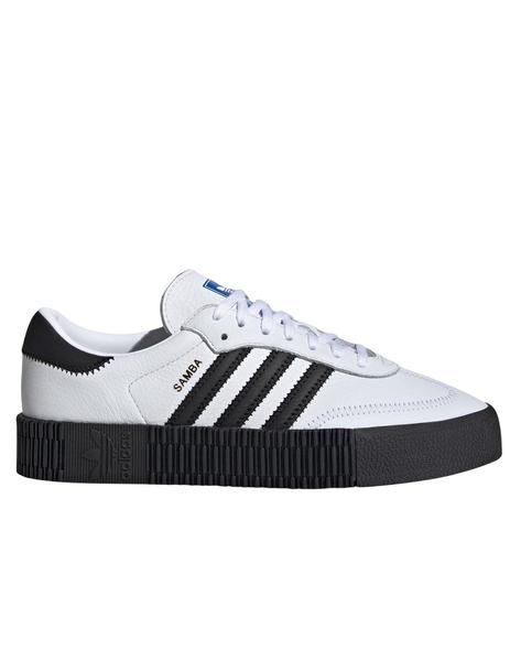 Principiante Crudo intervalo Zapatillas adidas sambarose w blanco negro de mujer.